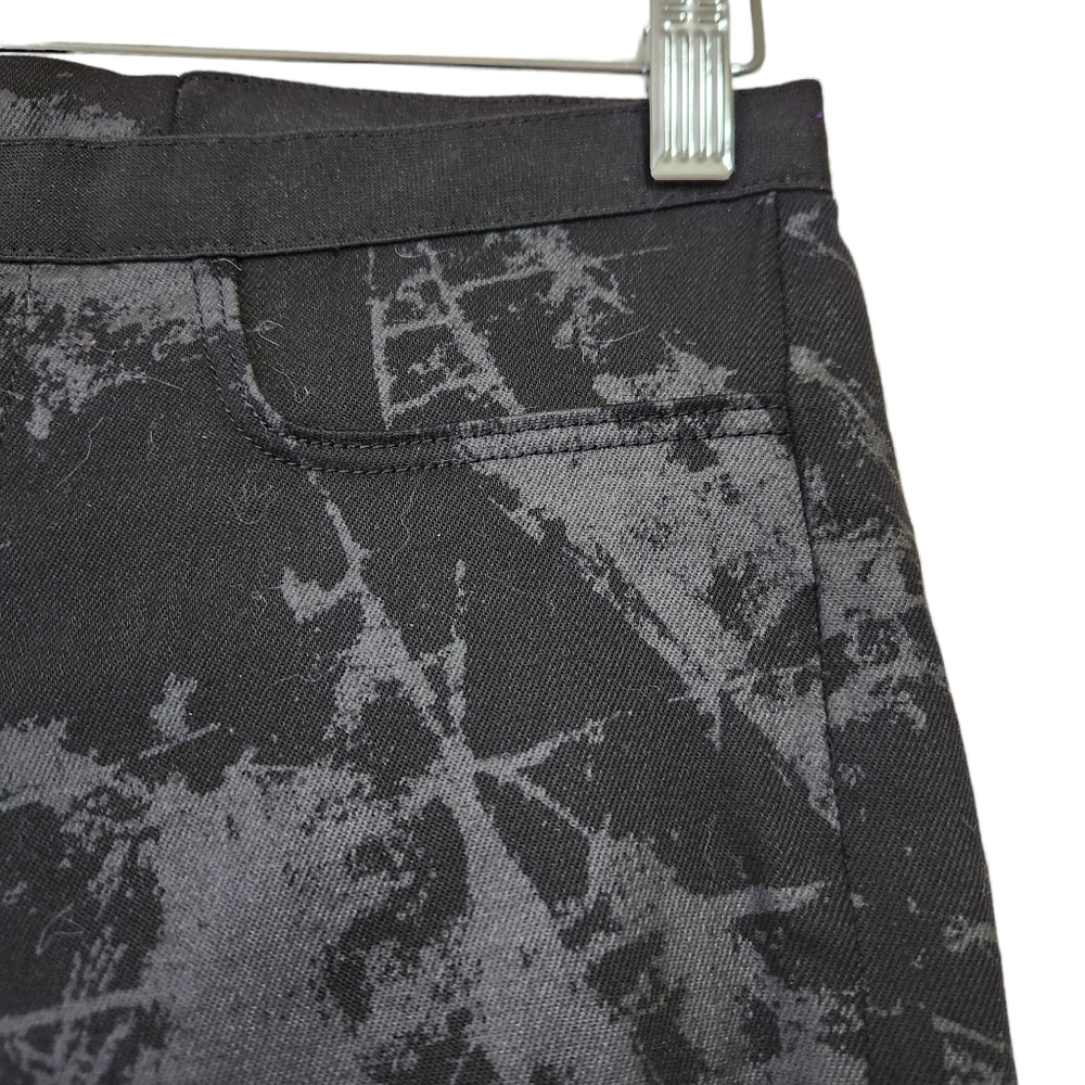Helmut Lang Black Marble Twill coated pull on pants size 26 - Picture 6 of 10